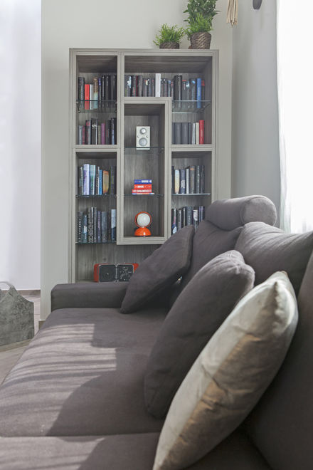 Arredo living e Libreria realizzata su misura